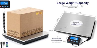 High-Accuracy Digital Shipping Scale (440lb Capacity)
