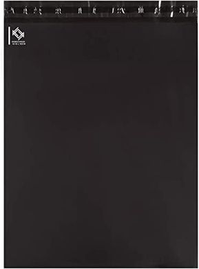 Black Poly Mailers: 100 x 12x15.5" Self-Adhesive Waterproof Bags
