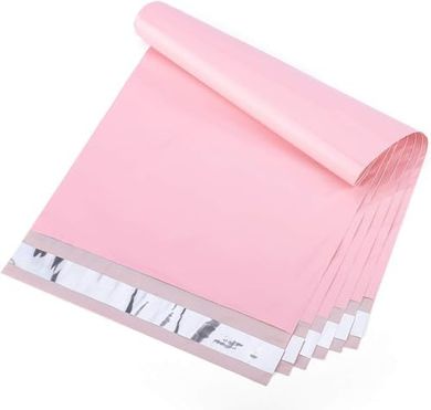 Pink Poly Mailers: 100 Strong, Waterproof Shipping Envelopes (10x13)
