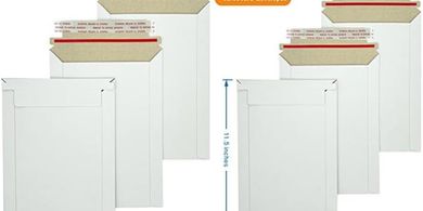 White Rigid Mailers (22 Pack, 9.25x11.5"):  Shipping & Gift Card Protection
