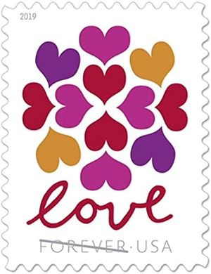 Hearts Blossom Love Forever Stamps: Wedding, Celebration, Graduation (5 Sheets, 100)
