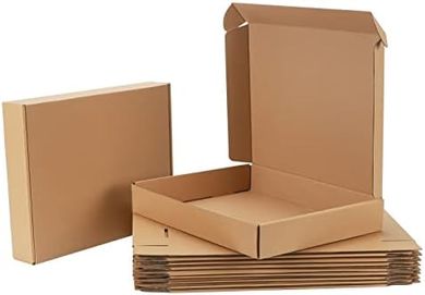 20 Brown Corrugated Mailer Boxes (13x10x2) for Shipping & Packaging
