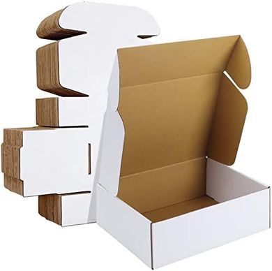 HORLIMER 20-pack White Cardboard Mailing Boxes (12x9x4")
