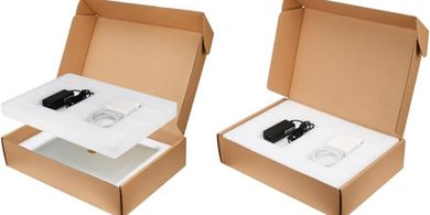 Secure Laptop Shipping Box with Protective Foam
