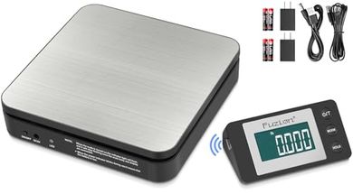 Fuzion Digital Shipping Scale: 110lb/2g accuracy, large LCD, dual power.
