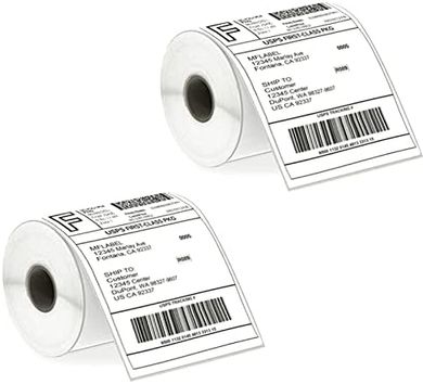 MFLABEL 4x6 Thermal Shipping Labels: 500 Perforated Labels (2 Rolls)
