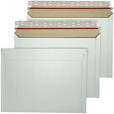 White Rigid Mailers (30-pack, 12.5x9.45"): Secure shipping for cards, photos, & documents.