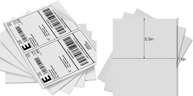 Half-Sheet Inkjet Shipping Labels (200, White, Self-Adhesive)
