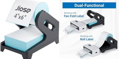 JIOSE Thermal Label Dispenser for Rolls & Fan-Fold Labels
