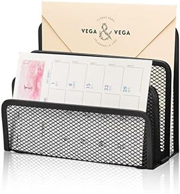 Metal Mesh Desk Organizer for Files & Papers
