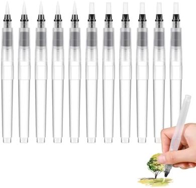 Envelope Moistener Pen: 10-Pack Fine Nylon Brush Applicators
