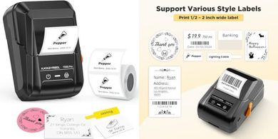 SUPVAN T50M Pro: Wireless Label Maker with App, 40 Fonts, 450+ Icons
