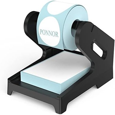 Desktop Thermal Label Holder for Shipping Labels (Black)
