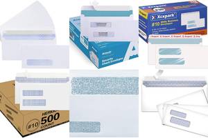 5 Clear Window Shipping Envelopes