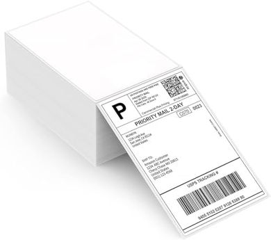 MUNBYN Thermal Shipping Labels (500 4x6 Fanfold, Commercial Grade)
