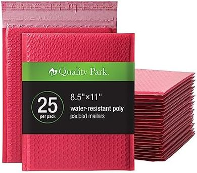 Redi-Strip Bubble Mailers: Water-resistant, padded, 8.25x11", 25/box
