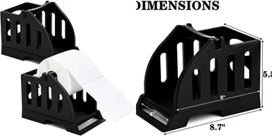 DEAYOU Label Roll Holder: Stackable Plastic Stand for Thermal Barcode Stickers
