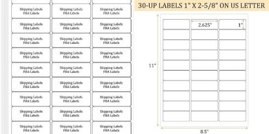 FungLam 900 Address Labels: 1"x2-5/8", 30/page, Laser/Inkjet
