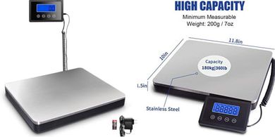 Fuzion 360lb Digital Postal Scale with Timer & Tare
