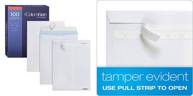 Secure 9x12 Self-Seal Envelopes (100/box)
