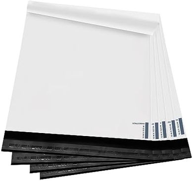 KKBESTPACK White Poly Mailers (12x15.5", 100-pack)
