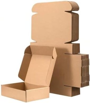 20 Brown Corrugated Cardboard Shipping Boxes (12x9x4) for Small Businesses
