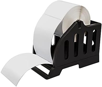 Black Stand with Label Roll & Fan-Fold Holders for 4x6" Thermal Printers
